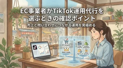 EC事業者がTikTok運用代行を選ぶときの確認ポイント