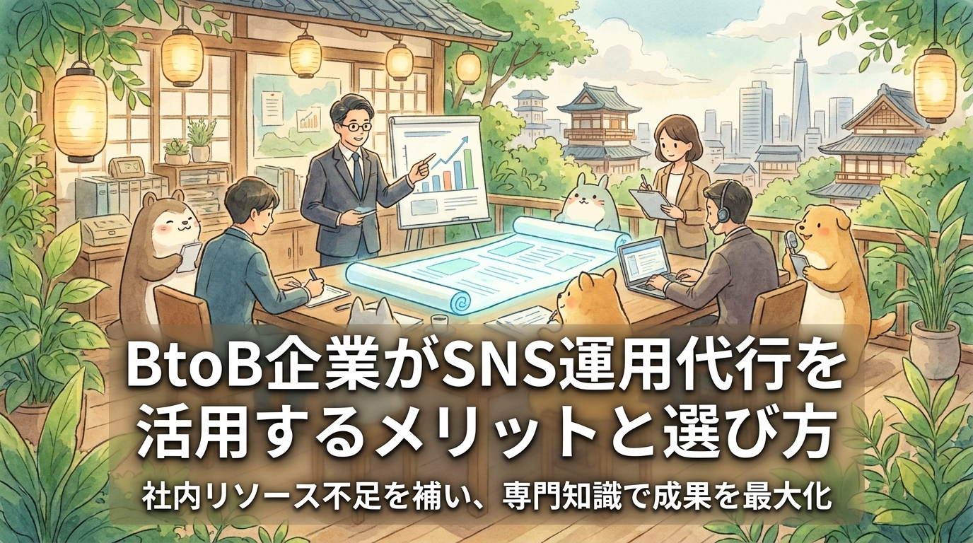 BtoB企業がSNS運用代行を活用するメリットと選び方