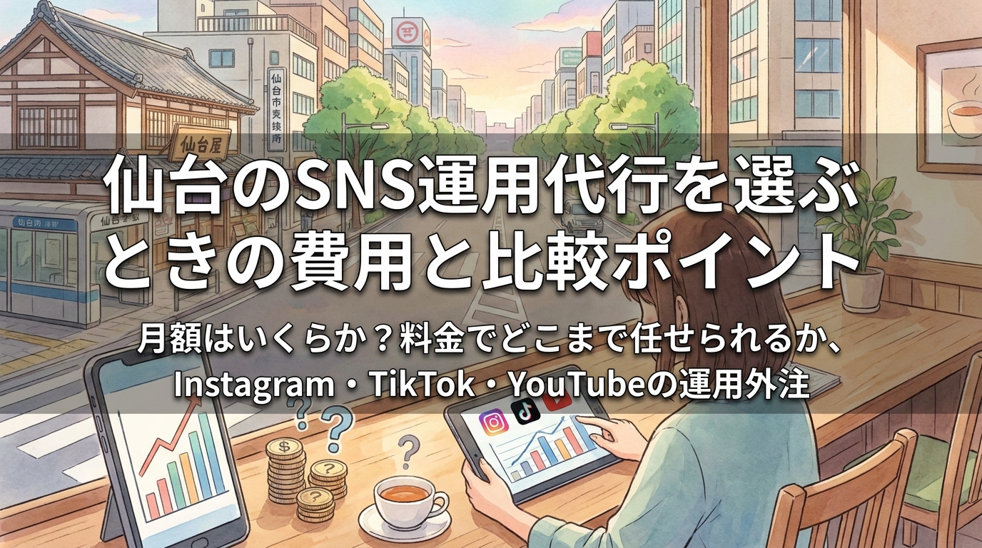 仙台のSNS運用代行を選ぶときの費用と比較ポイント