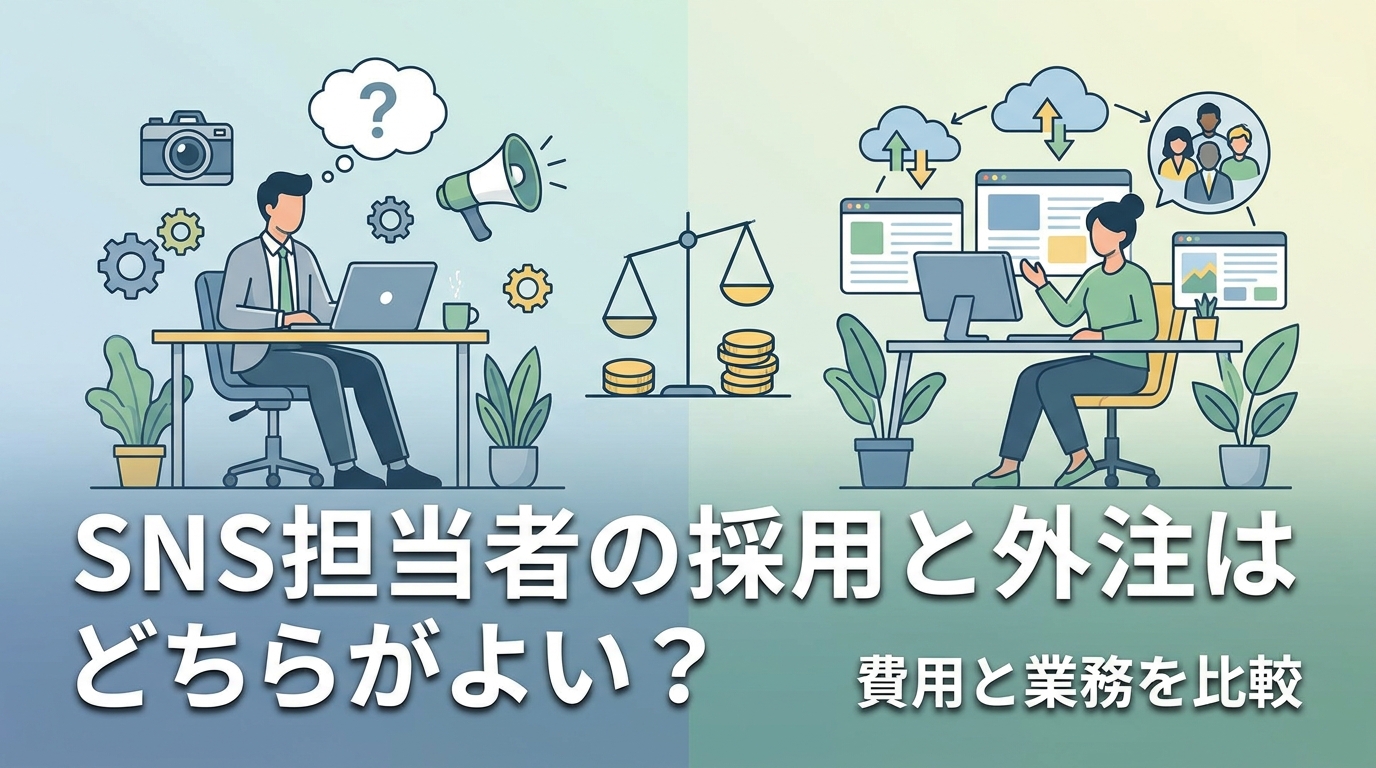 SNS担当者の採用と外注はどちらがよい?費用と業務を比較