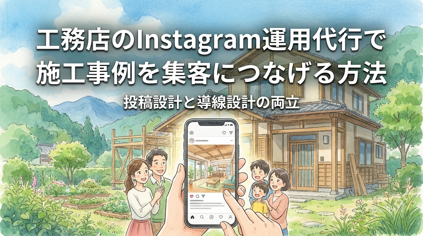 工務店のInstagram運用代行で施工事例を集客につなげる方法